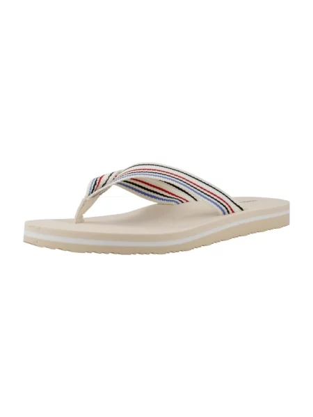 Žabky Tommy Hilfiger Stripes Beach Sandal calico béžové