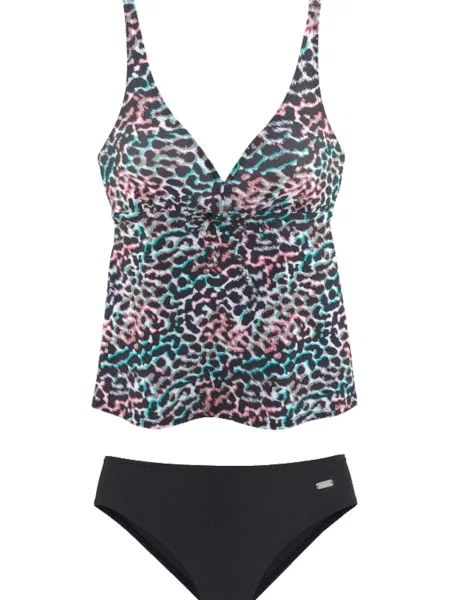 VENICE BEACH Majica za kopanje turkizna / rdeča črna