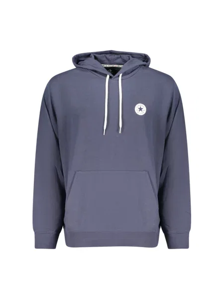 Bluza z kapturem Converse z kapturem z długim rękawem niebieska
