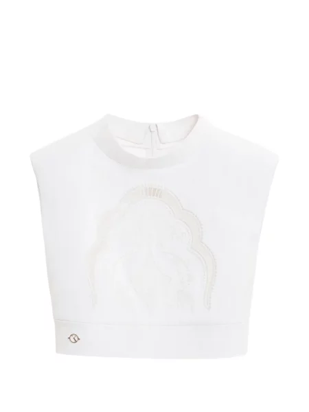 Top scurt Saiid Kobeisy alb