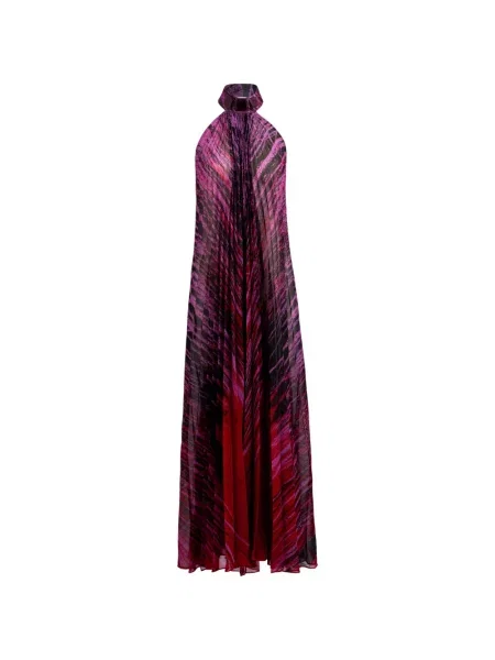 Rochie maxi Silvia Tcherassi cu imagine cu imprimeu abstract violet