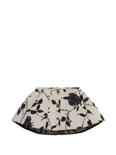 Fusta mini Blumarine cu model floral cu imagine alb