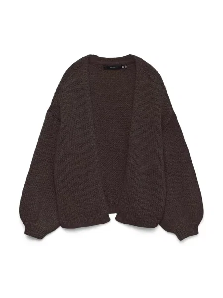 VERO MODA Geacă tricotată VMMAYBE închis maro