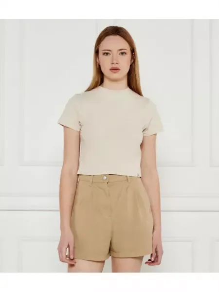 Calvin Klein Jeans Tricou | Cropped Fit bej