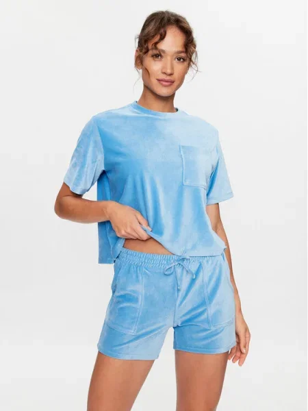 Hunkemöller Cămașă pijama Comfortable Fit albastru