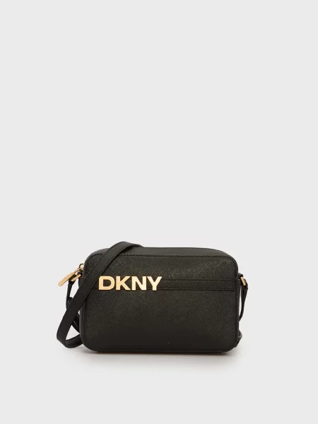 Шкіряна сумка Dkny чорна