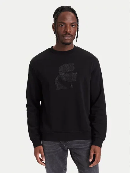 Karl Lagerfeld Sweater majica siva crna