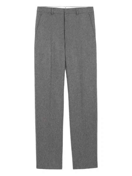 Pantaloni Ami Paris de lână plisate gri