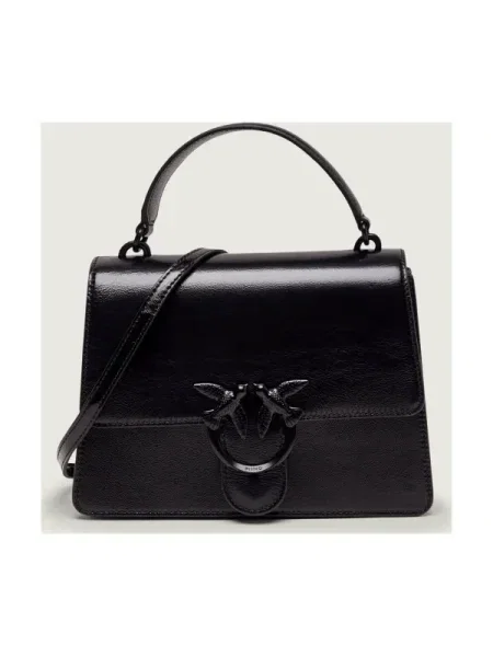 Geanta de piele Pinko din piele negru