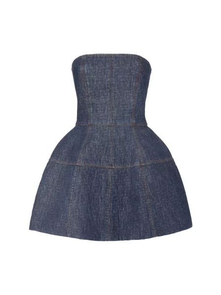 Sukienka jeansowa Fendi niebieska