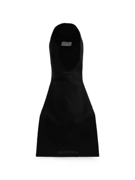Căciulă Balenciaga de lână cu imagine negru