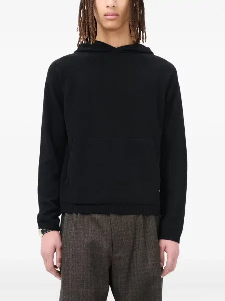 Πλεκτό hoodie Our Legacy μαύρο