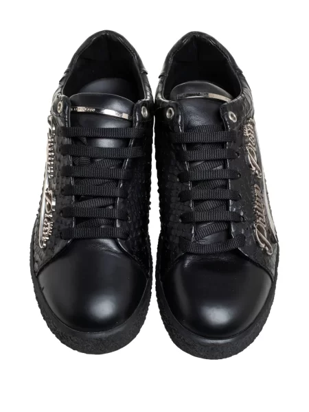 Sneakerși Philipp Plein din piele negru