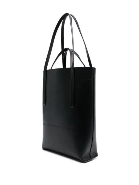 Iš natūralios odos rankinė Rick Owens juoda