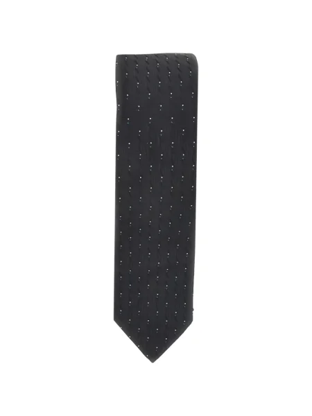 Cravată Emporio Armani cu buline negru