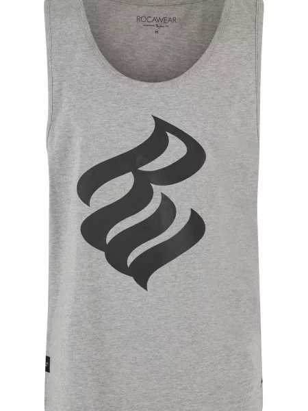 ROCAWEAR Majica pegasto siva črna