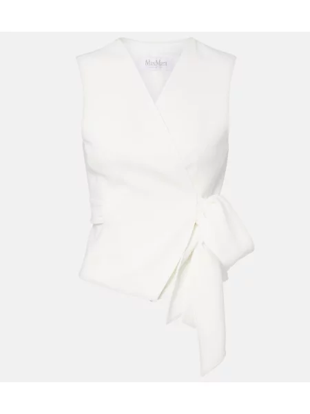 Vestă Max Mara drapată alb