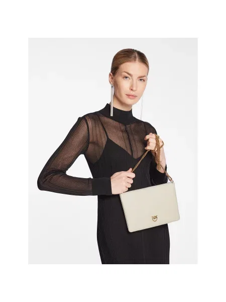 PINKO Geantă Flat Classic PE 23 PCPL Écru alb
