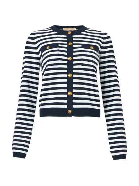 MICHAEL Michael Kors Geacă tricotată bleumarin alb