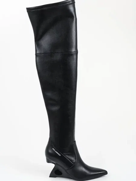 Karl Lagerfeld cizme wedges pentru femei Waverly negru