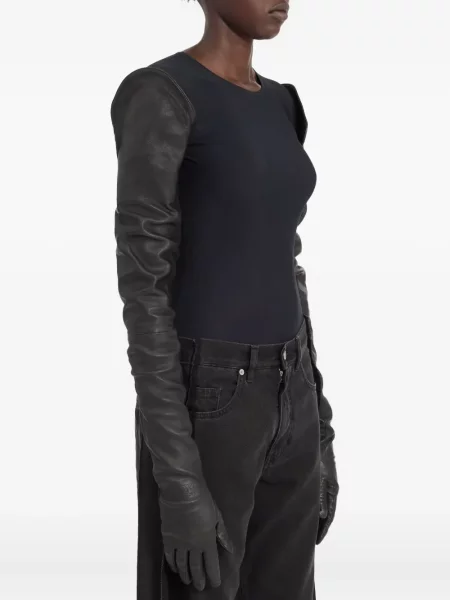Mănuși Mm6 Maison Margiela din piele negru