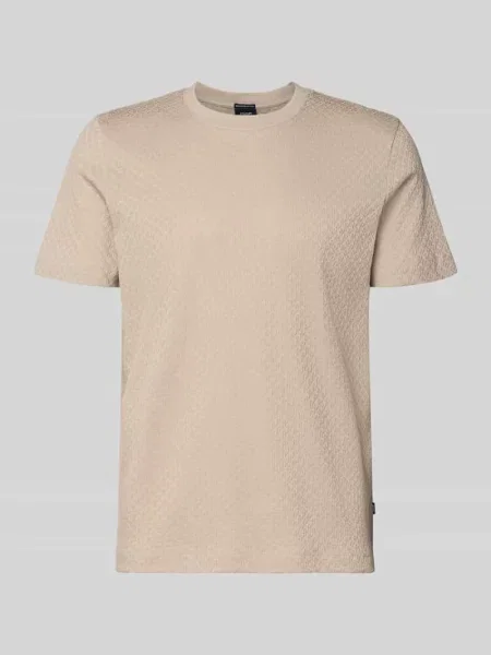 T-shirt z prążkowanym okrągłym dekoltem Joop! Collection