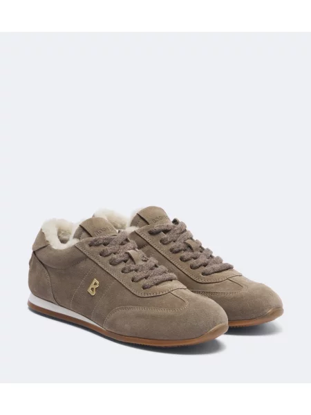 Sneakerși Bogner din piele de căprioară bej