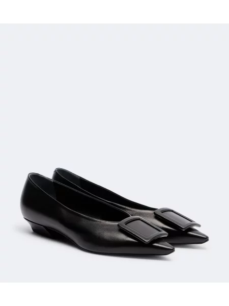 Balerini Roger Vivier din piele negru