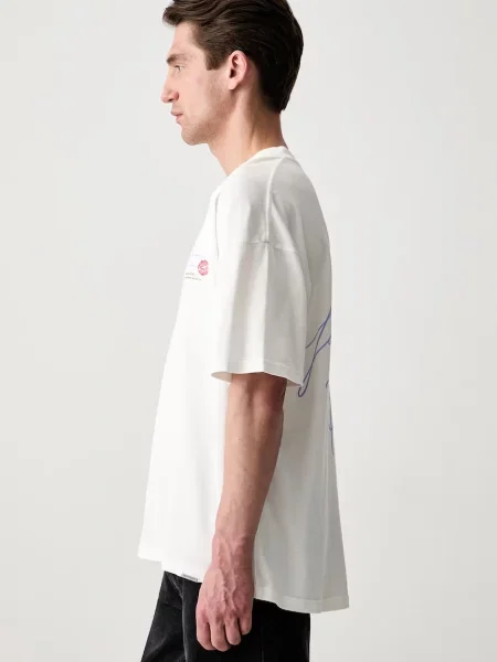 Tricou din pentru bărbați alb