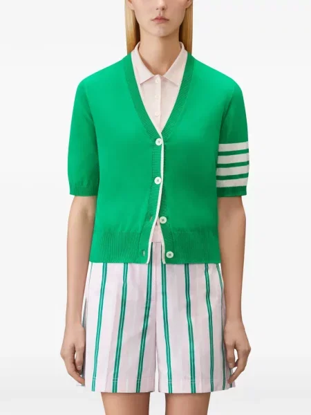 Scurt cardigan Thom Browne verde