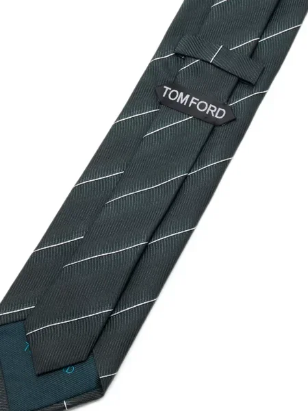Cravată Tom Ford de mătase cu dungi verde
