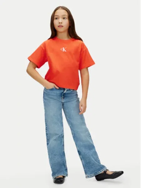 Dětské tričko Calvin Klein Jeans červené