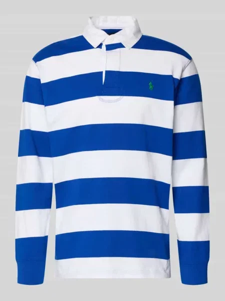 Bluza o kroju regular fit z czystej bawełny model LS RUGBY Polo Ralph Lauren niebieska