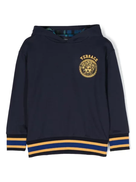 Bluza z kapturem dziecięca Versace niebieska