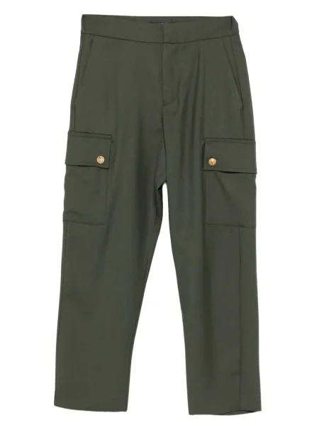 Spodnie cargo dziecięce Balmain zielone
