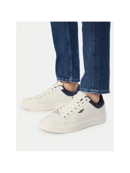 Pánske topánky Aeronautica Militare white/blue biela