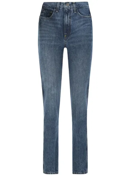 Jeansy Co z wysoką talią niebieskie