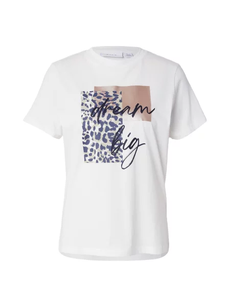 VILA Tricou VIPURE FOIL arămiu / gri grafit / negru alb