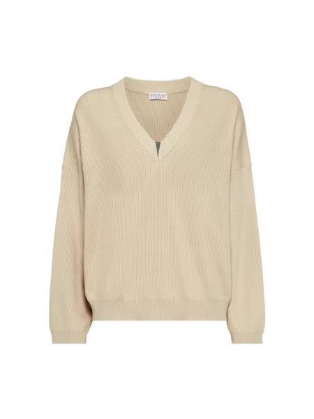 Sweter Brunello Cucinelli biały