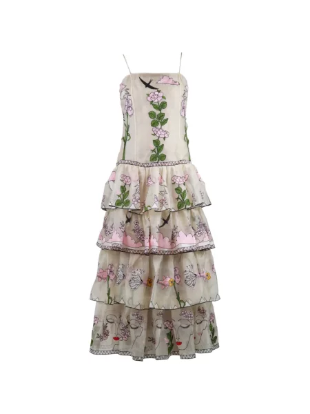 Rochie midi Vivetta cu broderie cu model floral