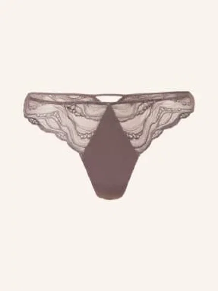 Calvin Klein Tanga Sensual Stretch Lace S Výřezem černošedá
