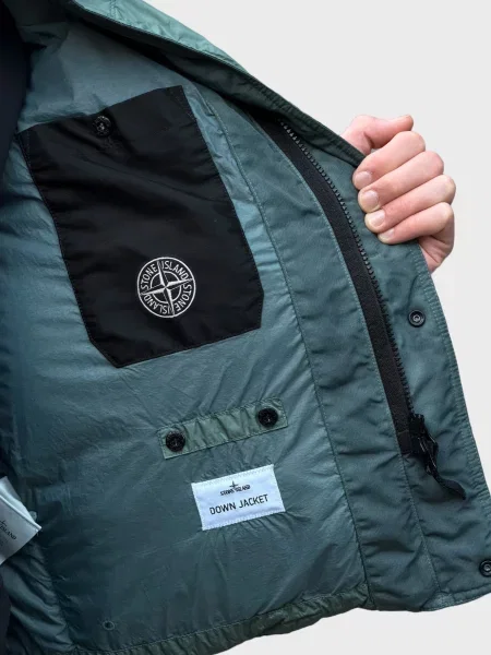 Куртка Stone Island с камнями зеленая