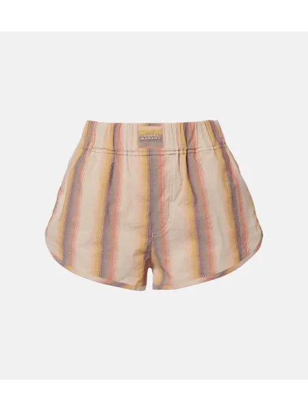 Pantaloni scurți Isabel Marant cu dungi bej