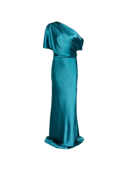 Rochie maxi Amsale drapată albastru