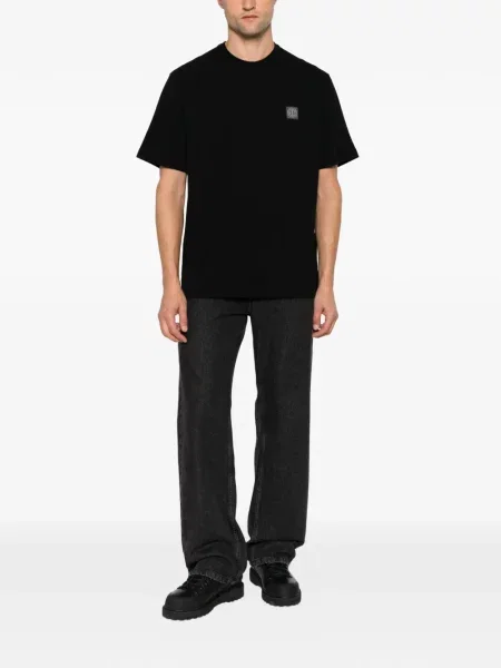 Tricou Stone Island cu strasuri negru