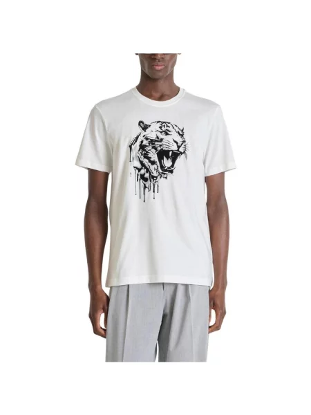 ANTONY MORATO Tricou crem / gri deschis / negru alb