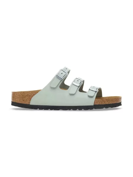 Pantofi Birkenstock din nubuc verde