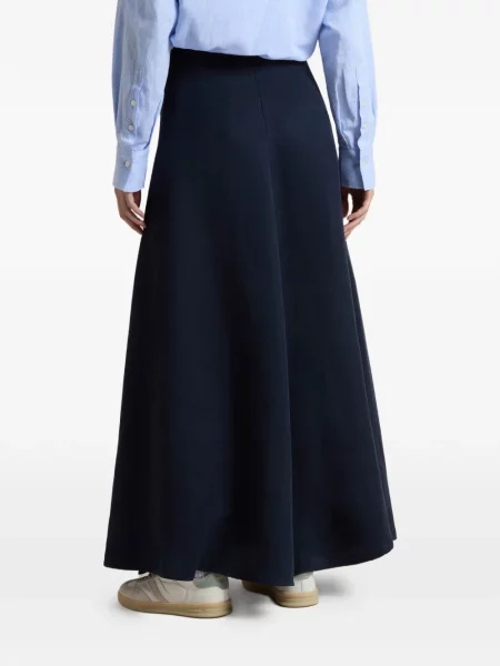Maxi fusta plisata Woolrich plisată albastru