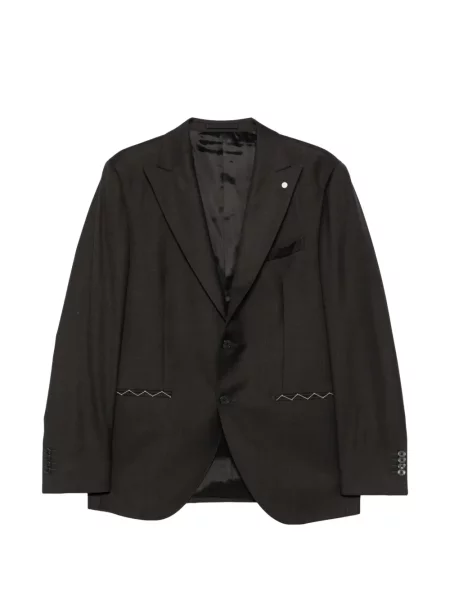 Costum Luigi Bianchi Mantova cu rever negru