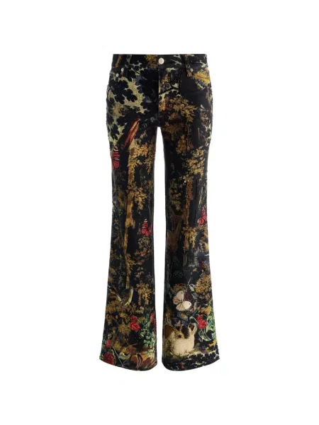 Blugi Alice + Olivia cu broderie negru